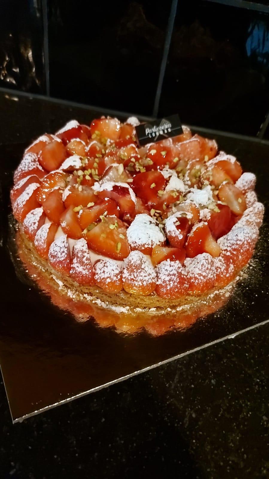 Croute aardbei 10 personen